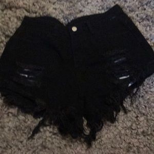 Cute black ripped shorts never wore before